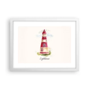 Plakat i hvid ramme - Altid vejret omkring - 40x30 cm