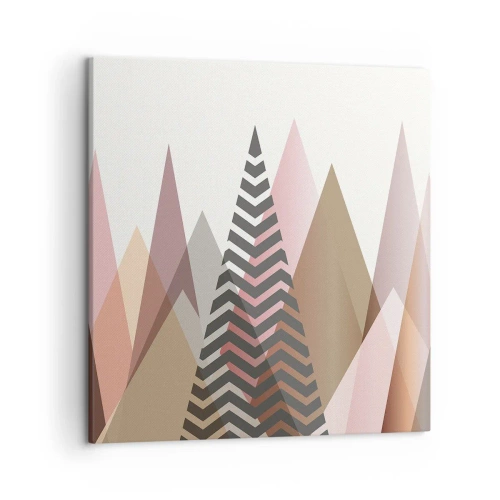 Lærredstryk - Billede på lærred - Pyramide udsigt - 50x50 cm