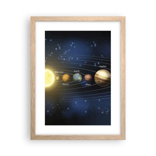 Plakat i ramme af lyst egetræ - En ud af ti - 30x40 cm