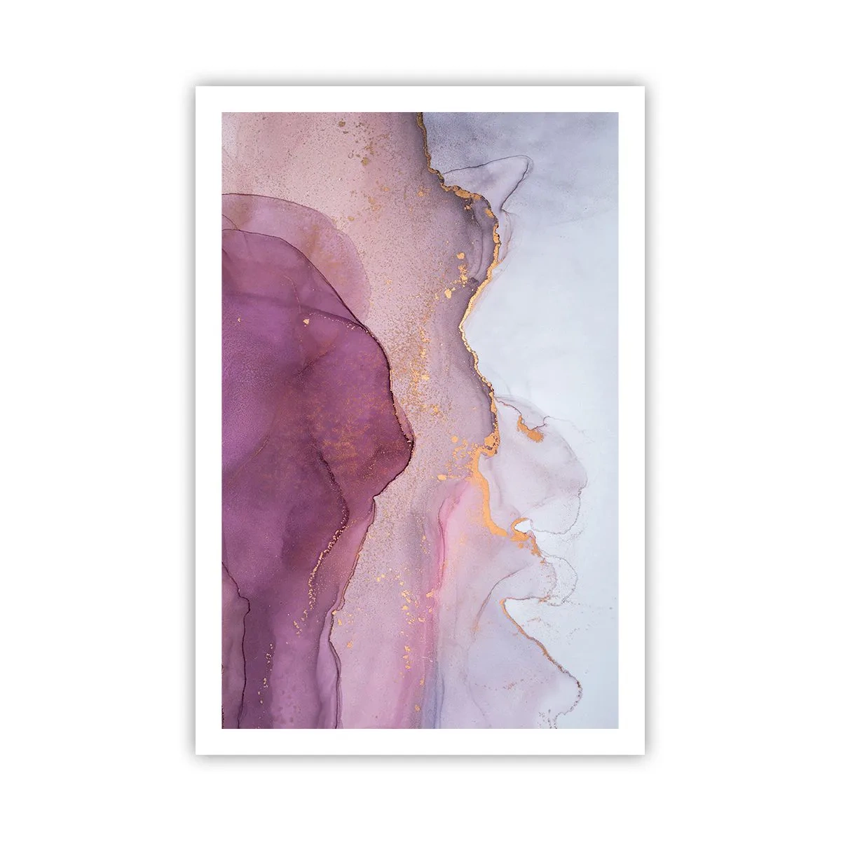 Plakat - Lilla og violette bølger - 61x91 cm