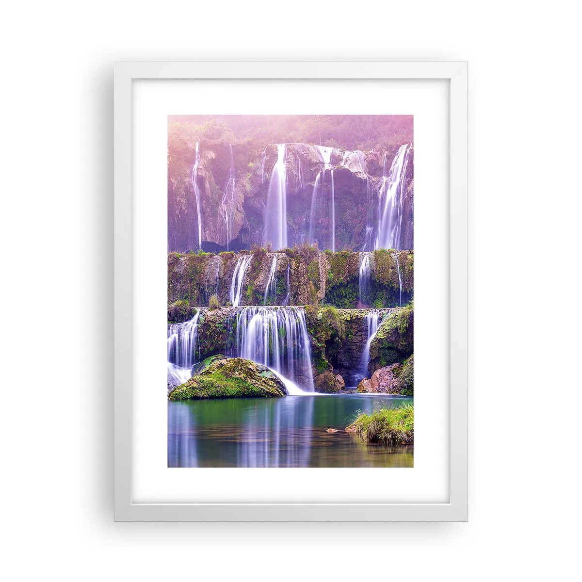 Plakat i hvid ramme - Trappe til himlen - 30x40 cm