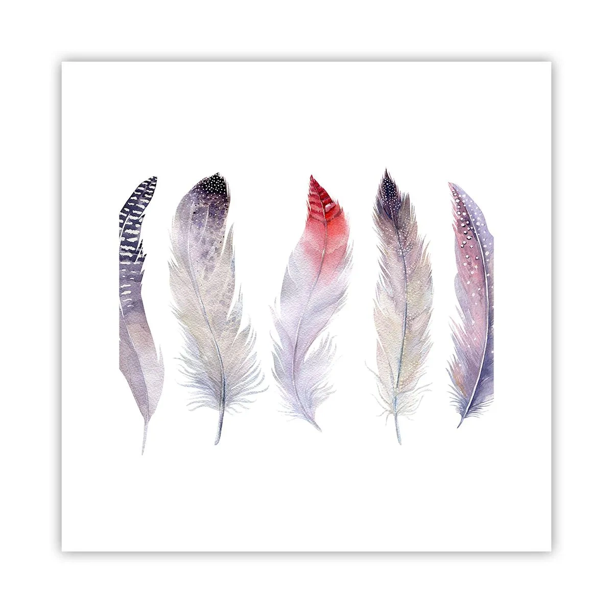 Plakat - Delikat som en flerfarvet tåge - 30x30 cm