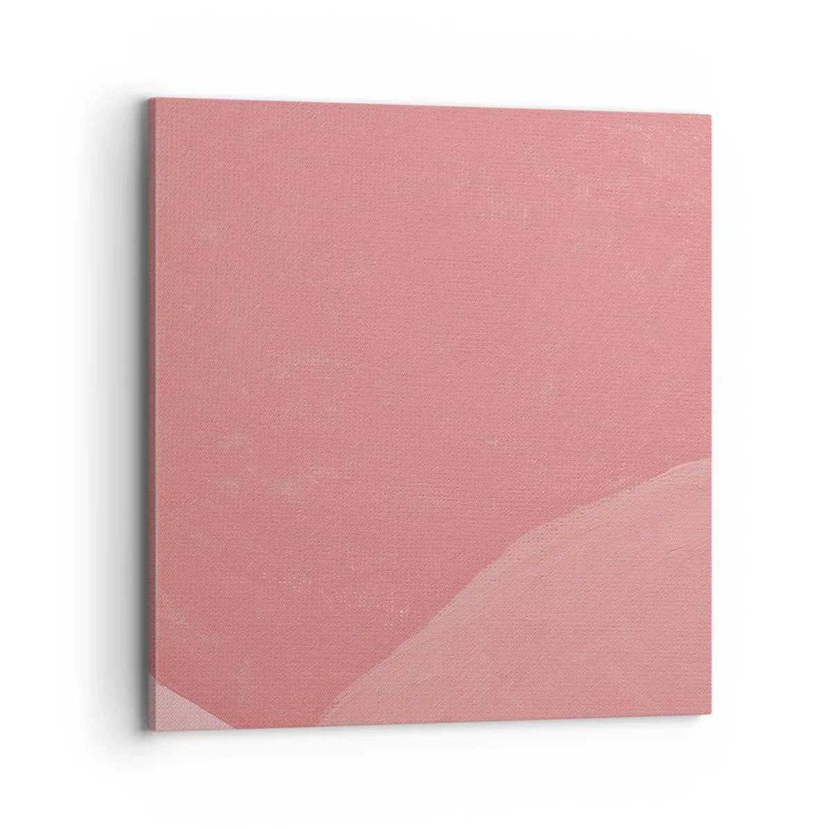 Lærredstryk - Billede på lærred - Organisk komposition i pink - 70x70 cm