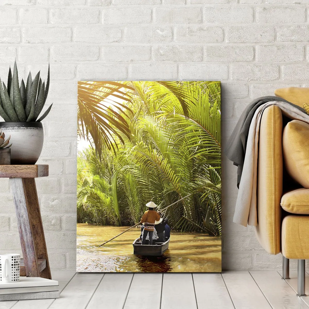 Lærredstryk - Billede på lærred - Palmeslugten - 50x70 cm