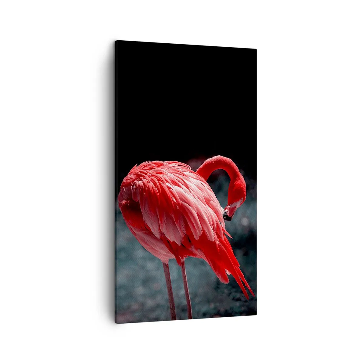 Lærredstryk - Billede på lærred - Et karmosinrødt naturdigt - 45x80 cm