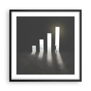 Plakat i sort ramme - Succes - et indtryk - 50x50 cm