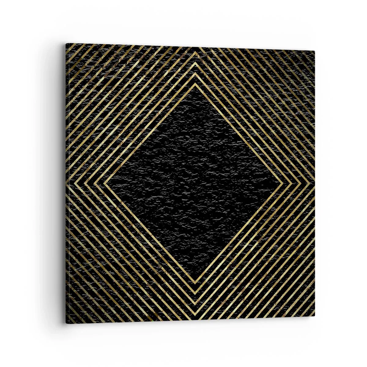 Lærredstryk - Billede på lærred - Geometri i glamour-stil - 70x70 cm