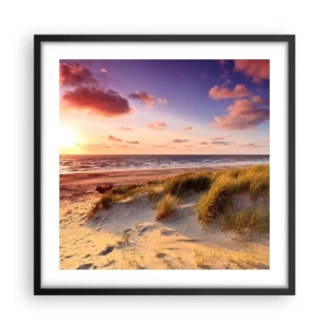 Plakat i sort ramme - Luften dufter allerede af sommer - 50x50 cm