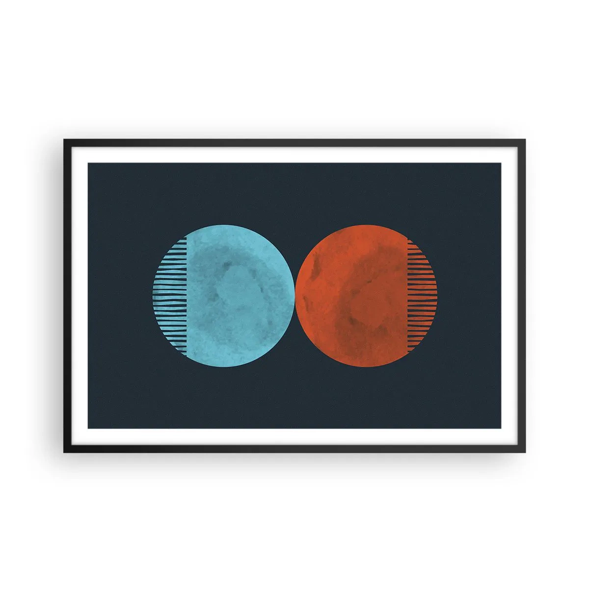 Plakat i sort ramme - Kun geometri? - 91x61 cm