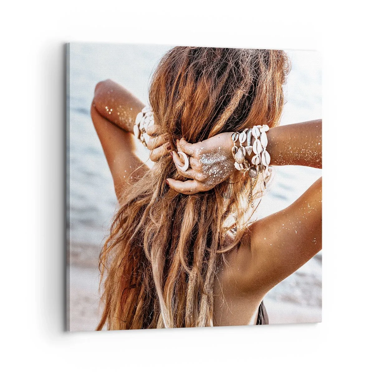 Lærredstryk - Billede på lærred - Søster af vand og solskin - 60x60 cm