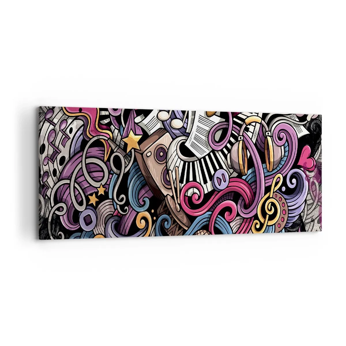 Lærredstryk - Billede på lærred - Kompliceret melodi - 120x50 cm