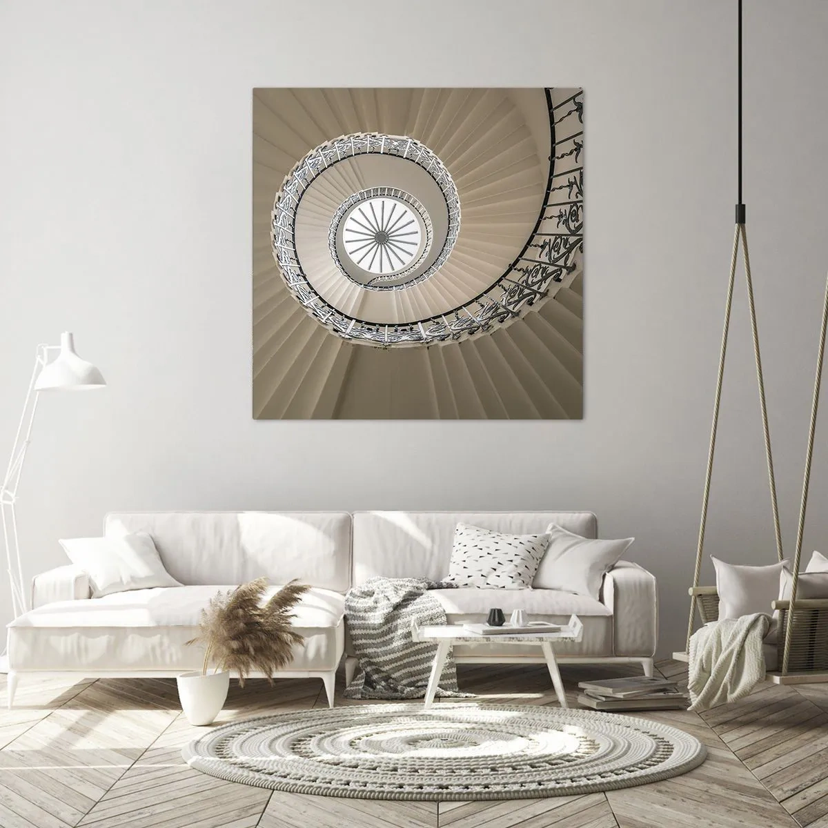 Lærredstryk - Billede på lærred - I midten af en skal - 50x50 cm