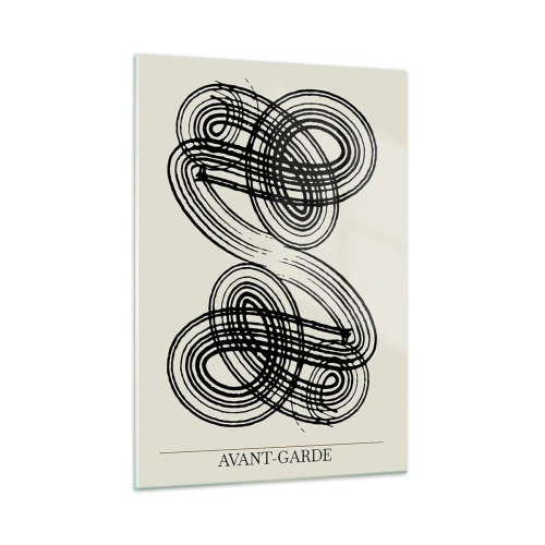 Billede på glas - Det kom ud spontant - 50x70 cm