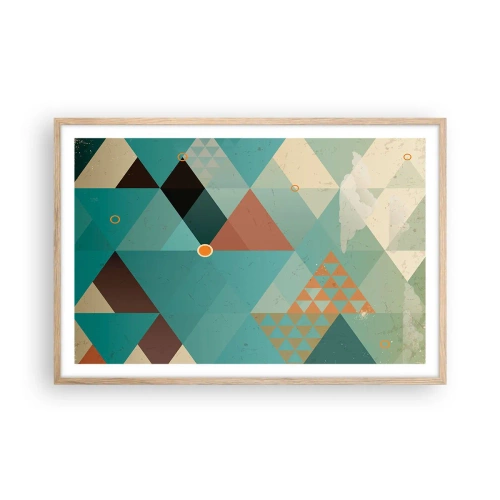 Plakat i ramme af lyst egetræ - Enhed af mangfoldighed, mangfoldighed af enhed - 91x61 cm