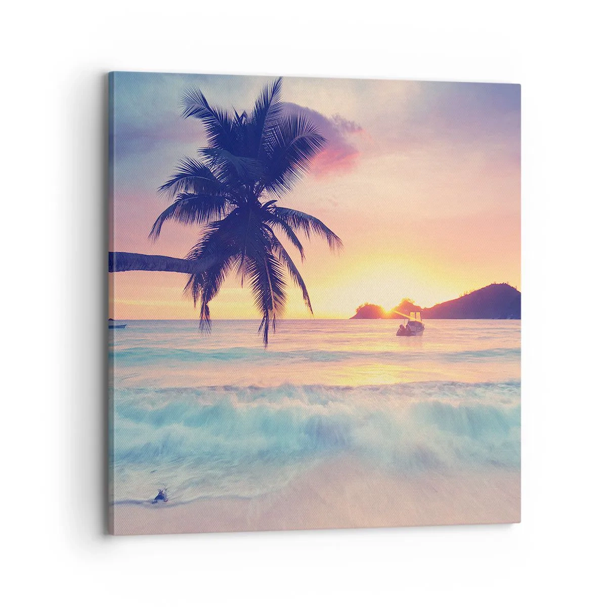 Lærredstryk - Billede på lærred - En aften i bugten - 70x70 cm