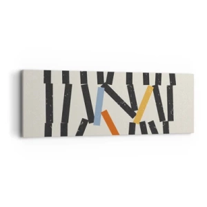 Lærredstryk - Billede på lærred - Dominoer - komposition - 90x30 cm