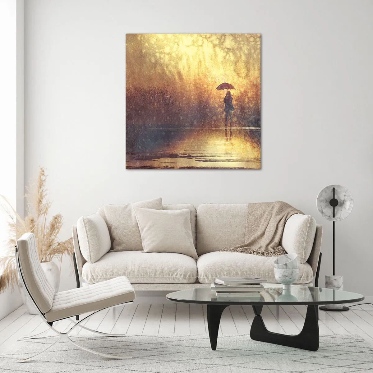 Billede på glas - Jeg føler, at der er nogen, der kigger på mig - 50x50 cm