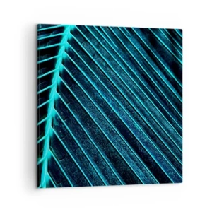 Lærredstryk - Billede på lærred - Tekstur af grønt - 50x50 cm