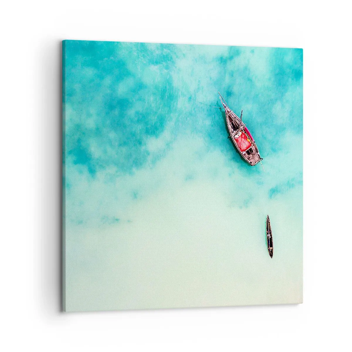 Lærredstryk - Billede på lærred - For på Zanzibars strande, når det overskydende vand... - 50x50 cm