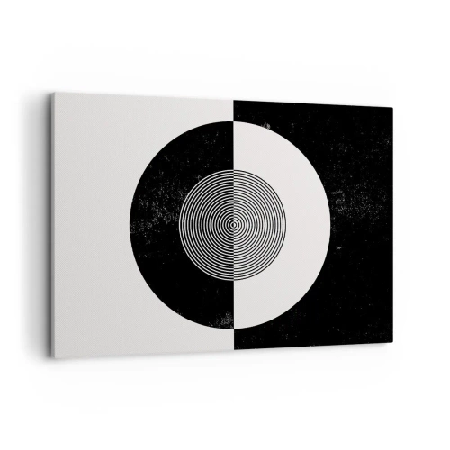 Lærredstryk - Billede på lærred - Harmoni i sort og hvidt - 100x70 cm