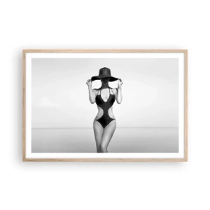 Plakat i ramme af lyst egetræ - Mit navn er Elegance - 91x61 cm