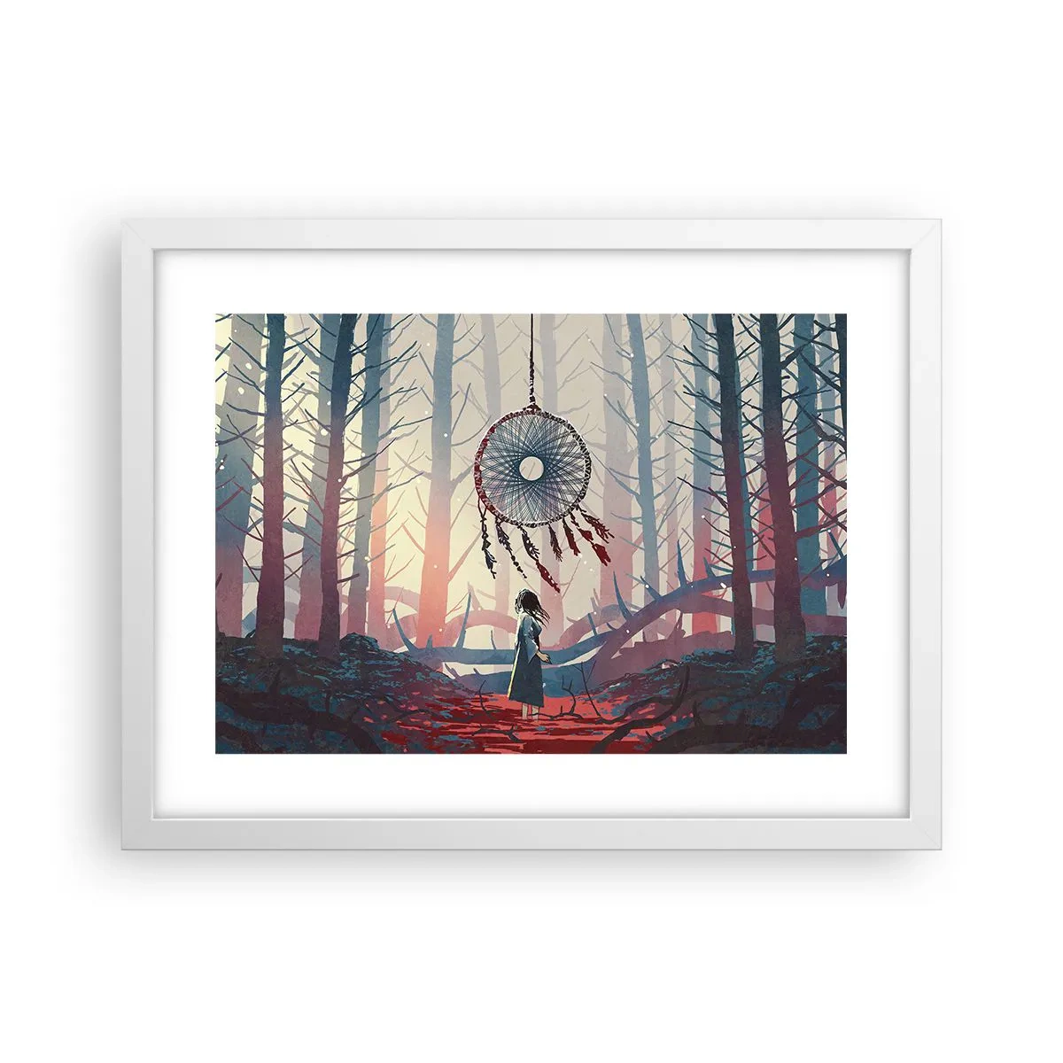 Plakat i hvid ramme - Det hemmelige ritual for lykke - 40x30 cm