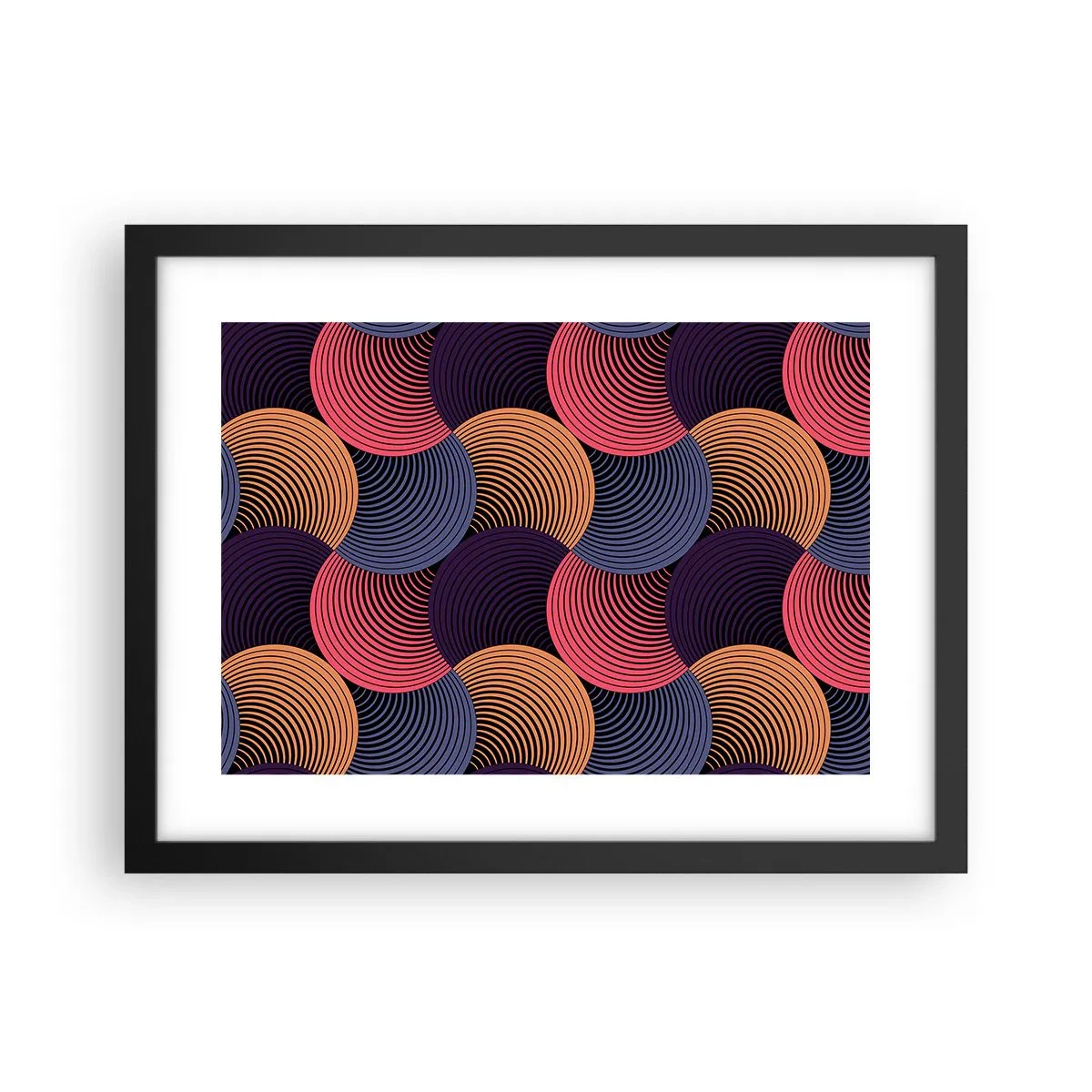 Plakat i sort ramme - I en cirkulær rytme - 40x30 cm