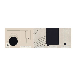 Prøve Fototapet Premium Canvas - Fjedrende og dynamisk komposition - Geometrisk, Minimalisme, Æstetisk - 100x30 cm
