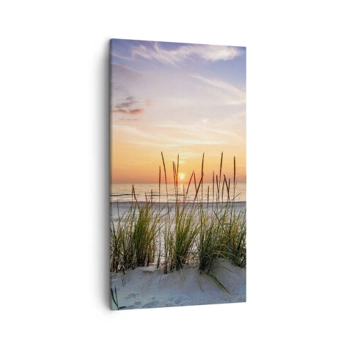 Lærredstryk - Billede på lærred - Se, tænk, føl - 45x80 cm