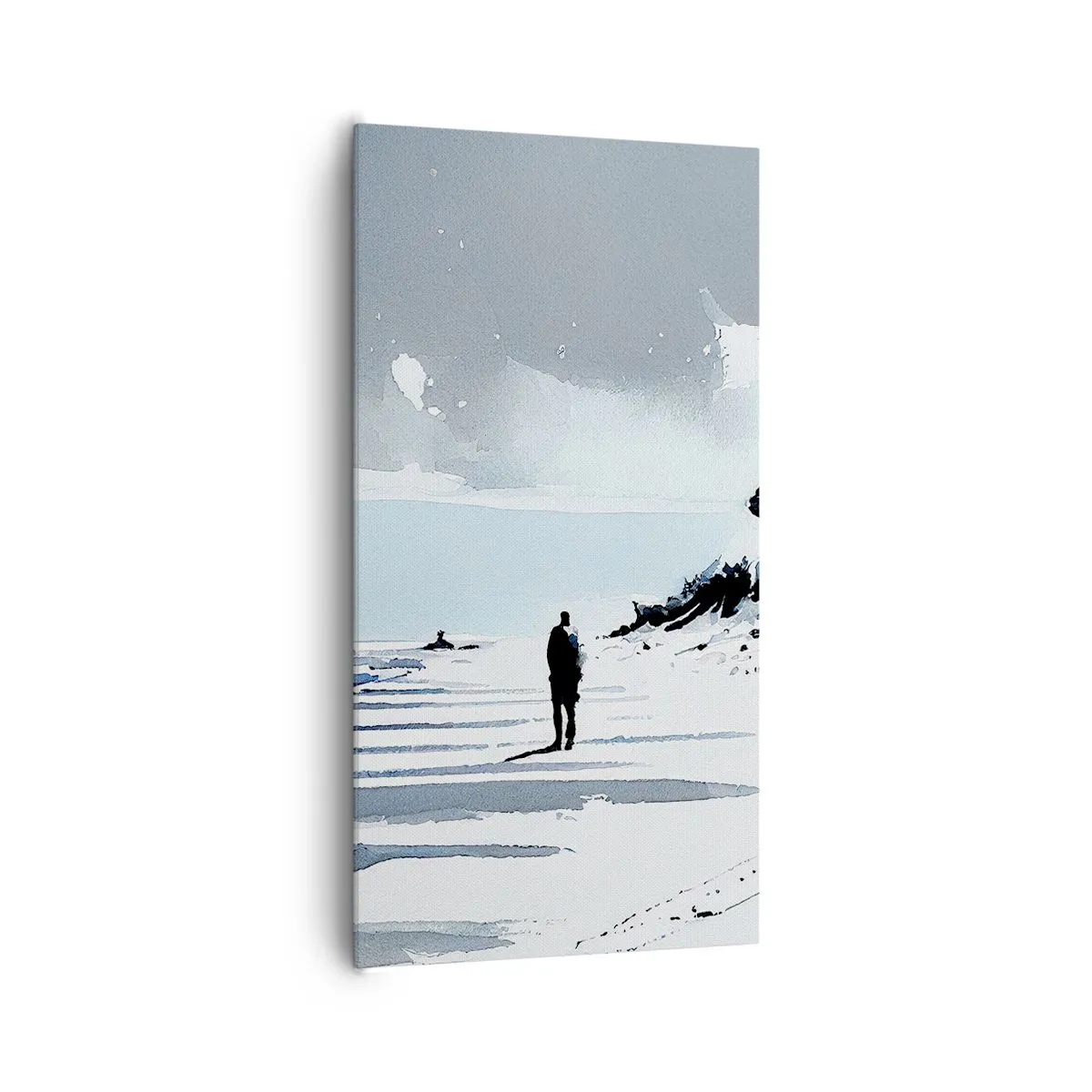 Lærredstryk - Billede på lærred - Alene - 65x120 cm
