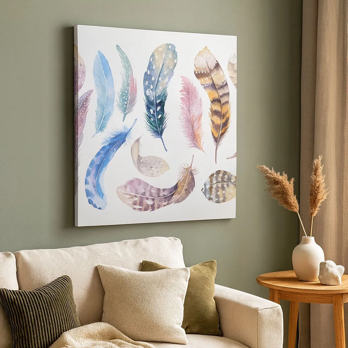 Lærredstryk - Billede på lærred - Letvægts, farverig og flerfarvet - 30x30 cm