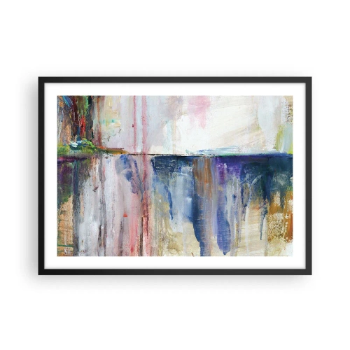 Plakat i sort ramme - Farverige indtryk og associationer - 70x50 cm