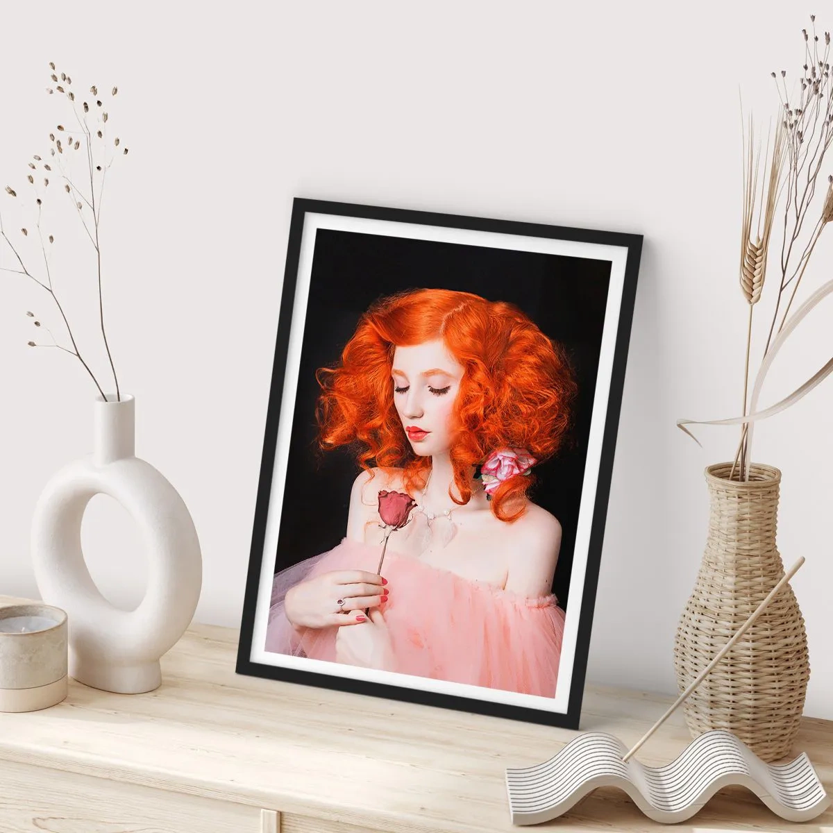 Plakat i sort ramme - I barokstil - 40x50 cm