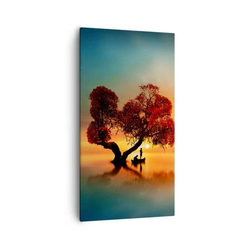 Lærredstryk - Billede på lærred - Fjern og tavs verdensløshed - 55x100 cm