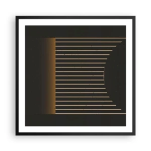 Plakat i sort ramme - Udforsk mørket - 60x60 cm