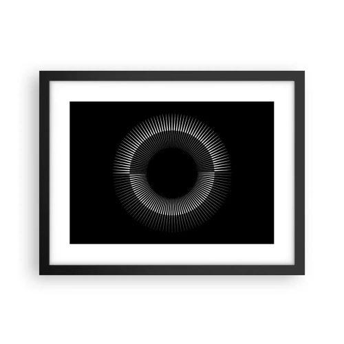 Plakat i sort ramme - Sort sol - 40x30 cm
