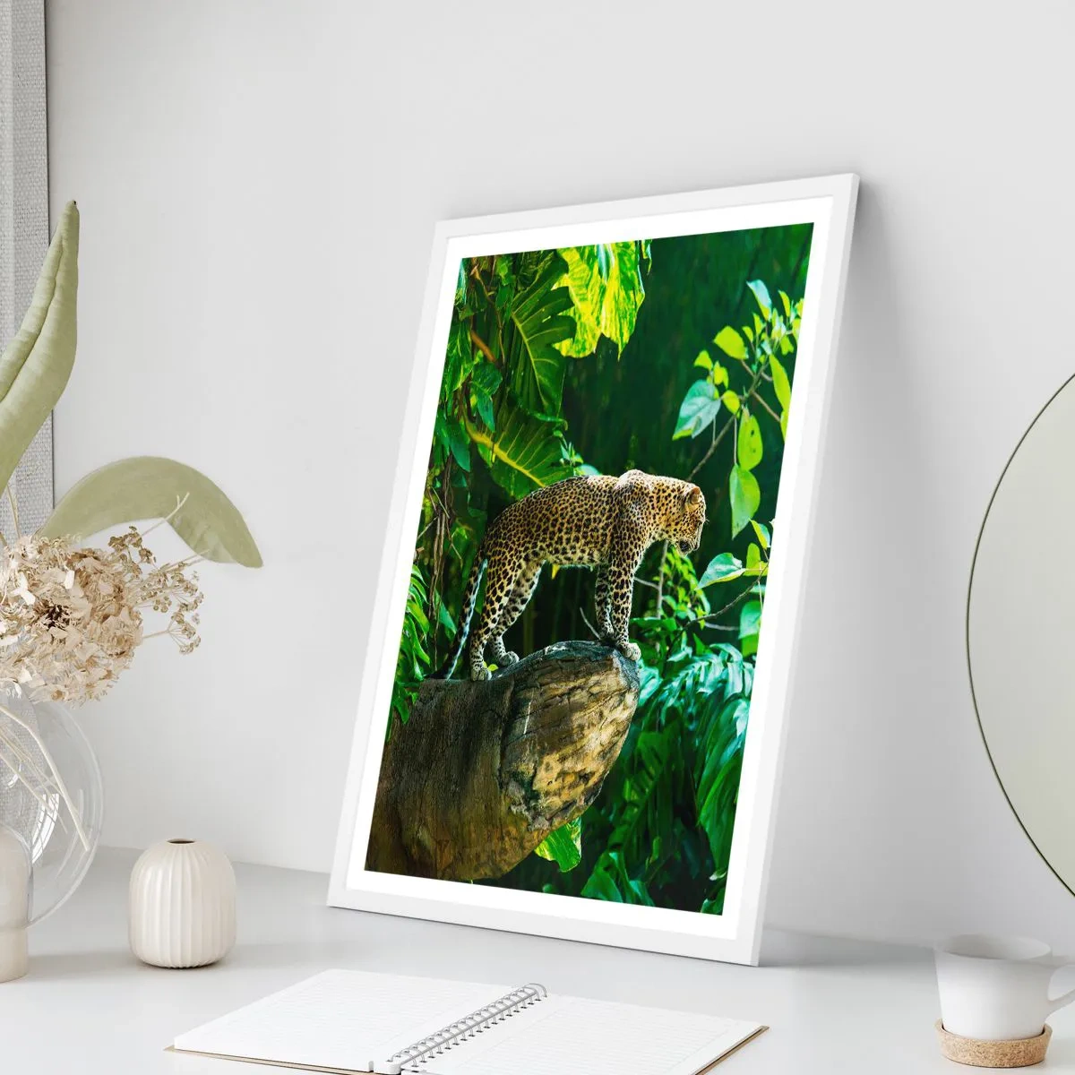 Plakat i hvid ramme - Til jagt? - 50x70 cm