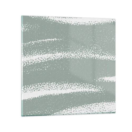 Billede på glas - Abstraktion i vinterstemning - 70x70 cm