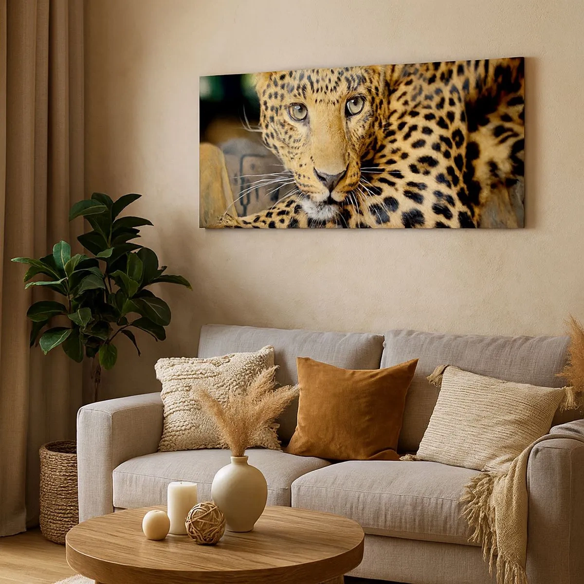 Lærredstryk - Billede på lærred - Vær ikke bange, kom nu - 100x40 cm