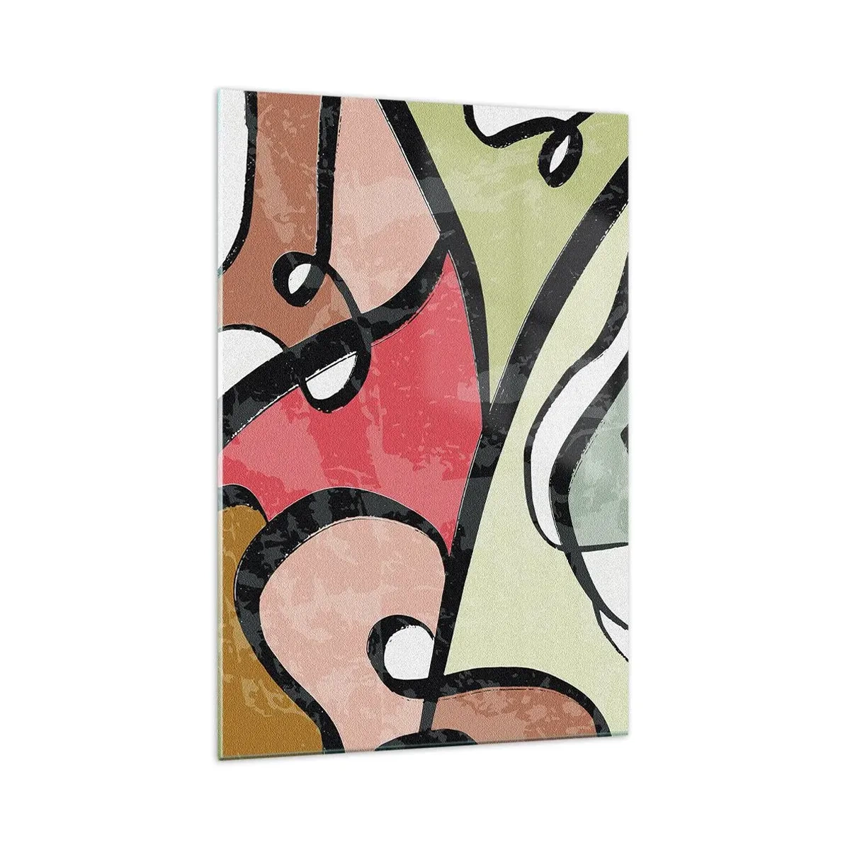 Billede på glas - Pirouetter blandt farver - 70x100 cm