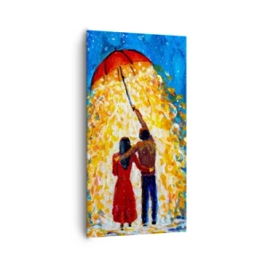 Lærredstryk - Billede på lærred - Magien ved en regnfuld aften? - 65x120 cm