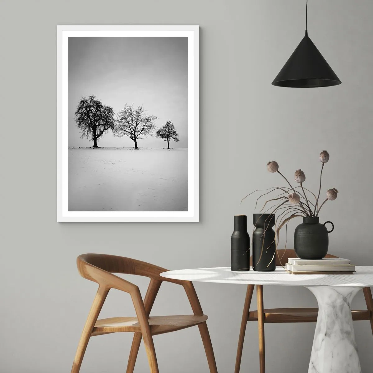 Plakat i hvid ramme - Hvad drømmer de om? - 30x40 cm