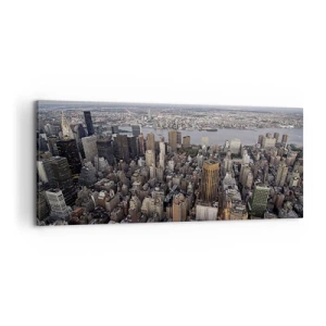 Lærredstryk - Billede på lærred - Tidens bankende hjerte - 100x40 cm