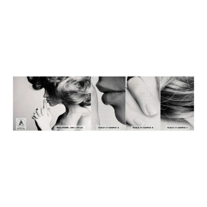 Prøve Fototapet Premium Canvas - Lyt til sig selv - Kvinde, Model, Kvindens ansigt - 100x30 cm