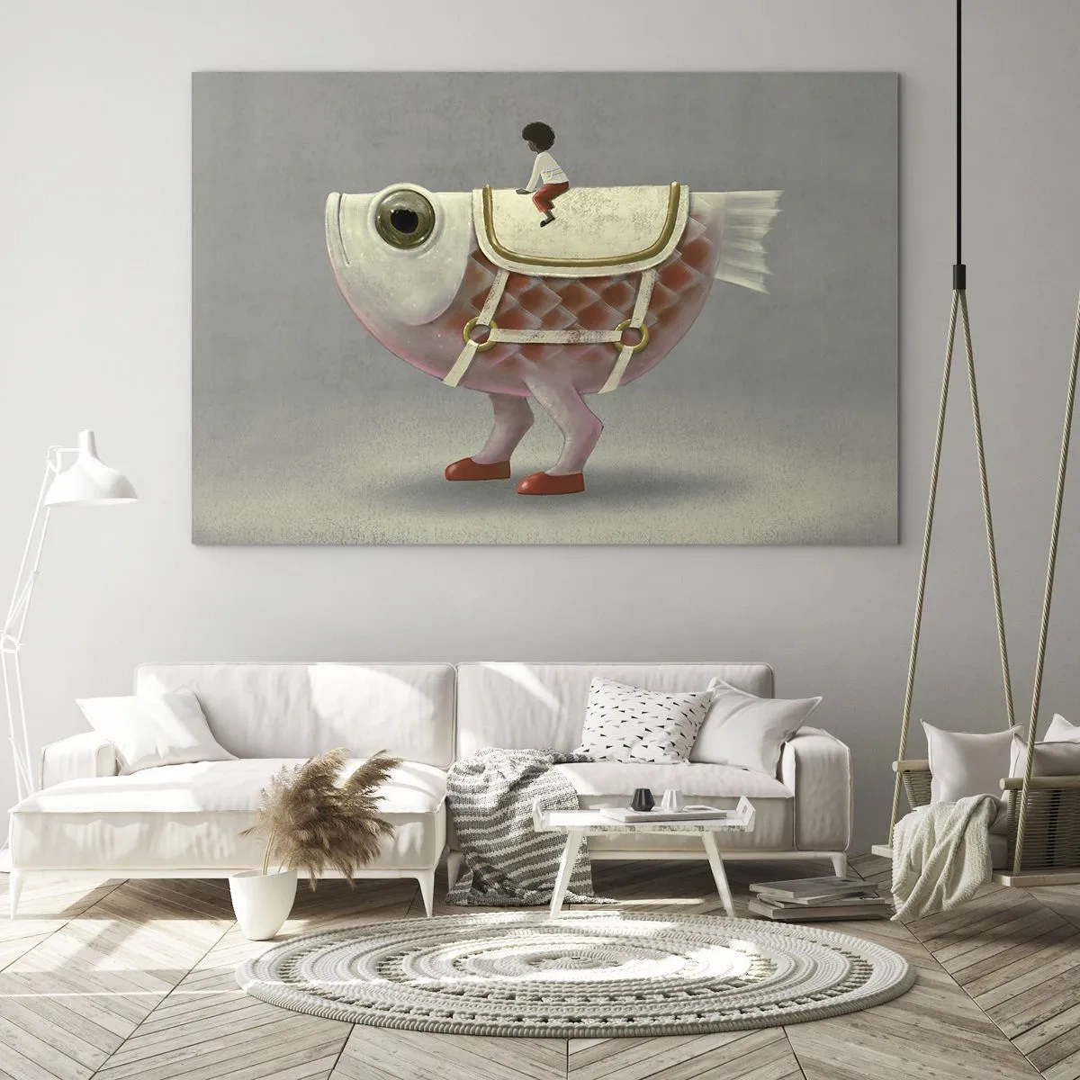 Billede på glas - Rybonski rytter - 100x70 cm