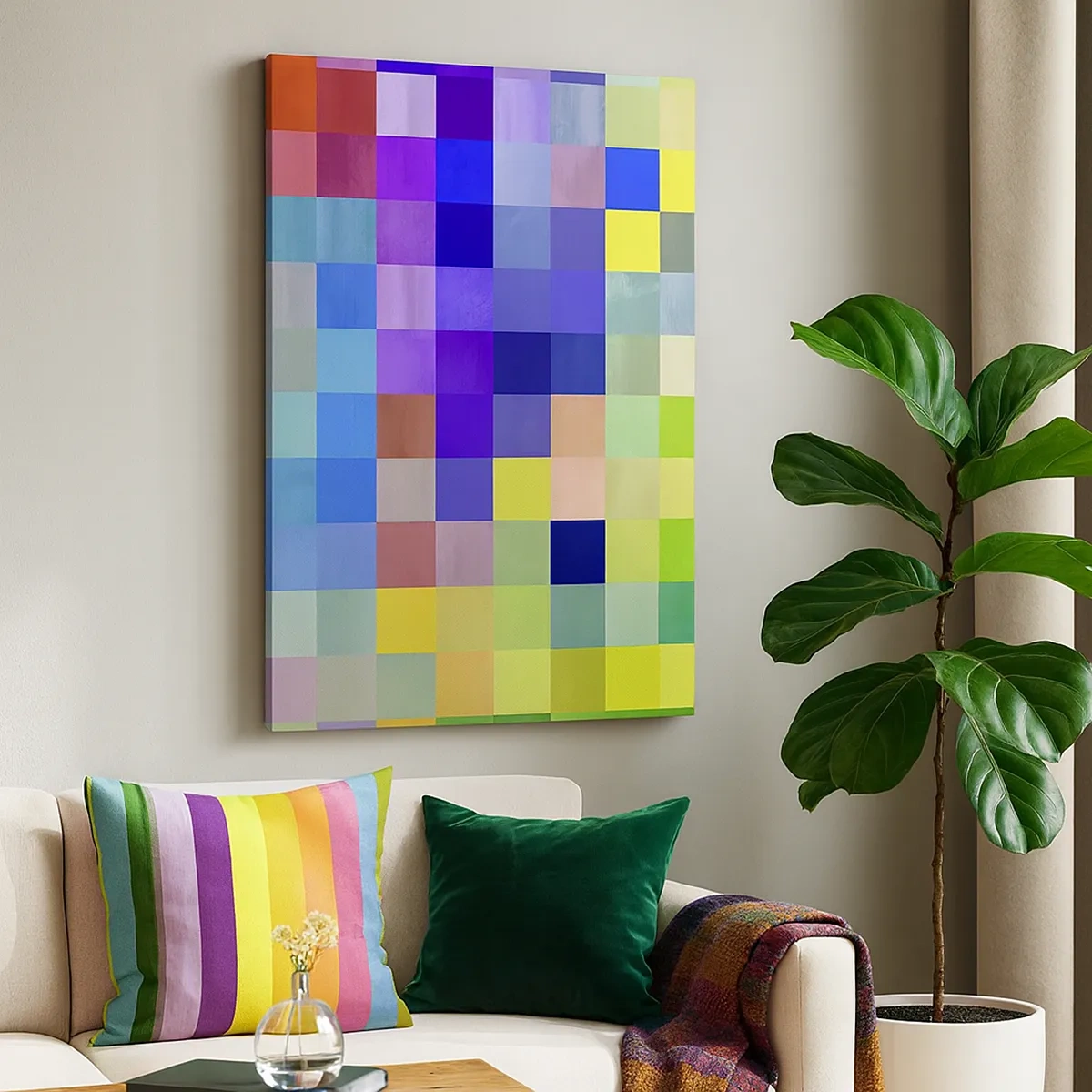 Lærredstryk - Billede på lærred - Alle er forskellige, alle er lige - 50x70 cm