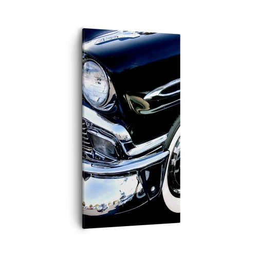 Lærredstryk - Billede på lærred - Klassikere i sølv, sort og hvid - 55x100 cm