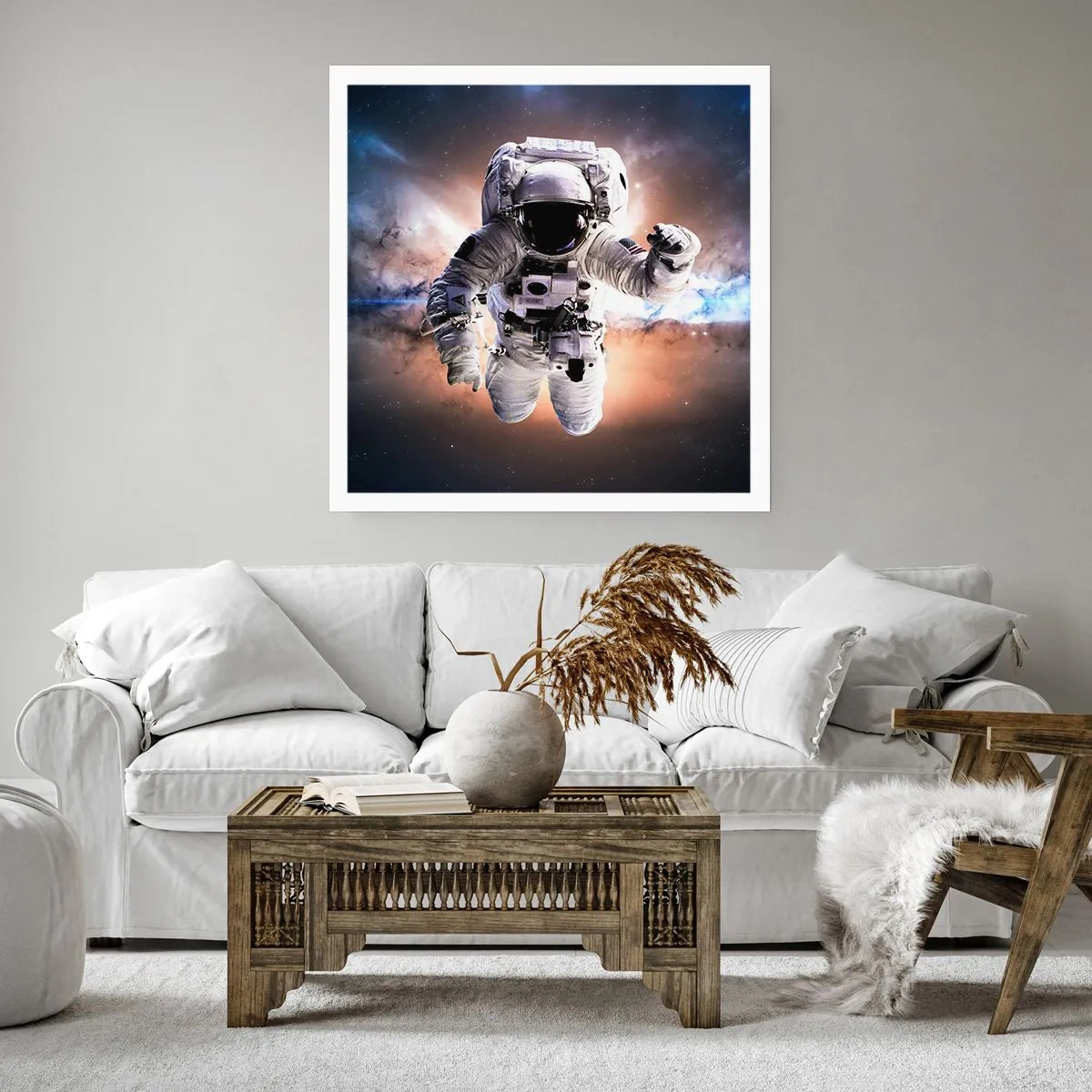 Plakat - Hilsner fra det ydre rum - 40x40 cm