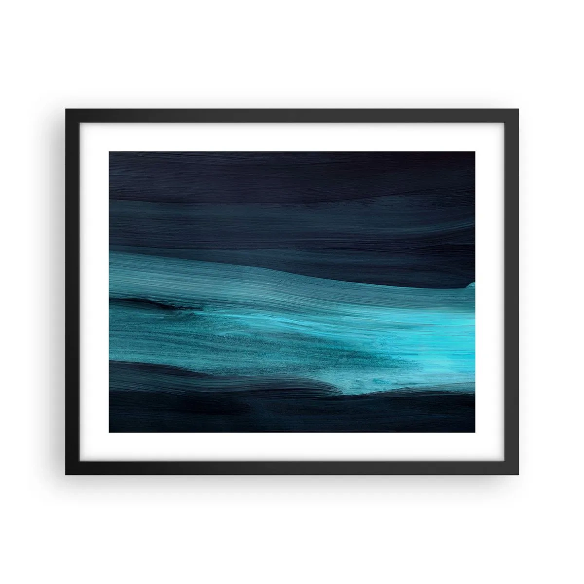 Plakat i sort ramme - Svøm med strømmen - 50x40 cm