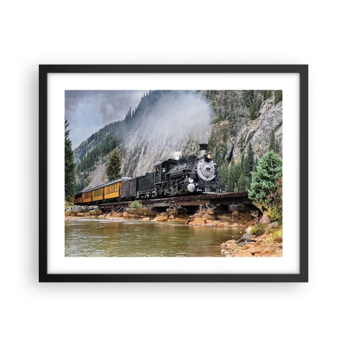 Plakat i sort ramme - Og hvorhen? Hvorhen? - 50x40 cm